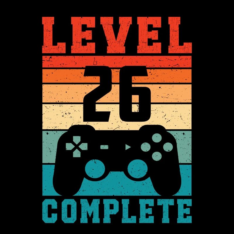 26th Birthday Level 26 Complete 26 Years Gamer