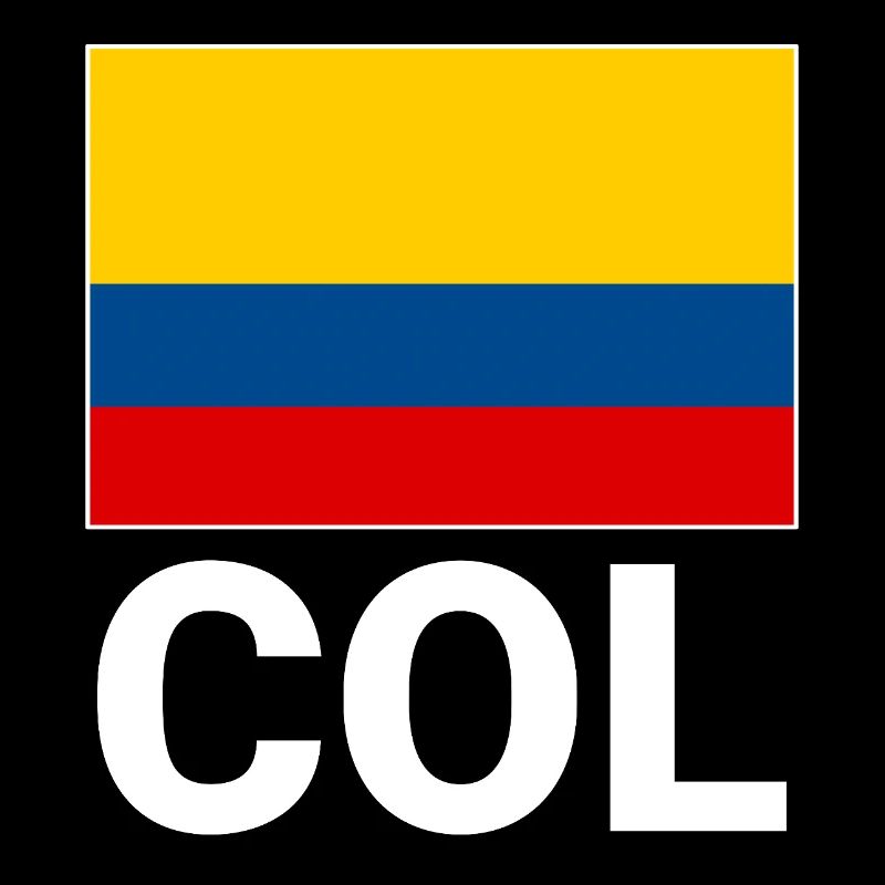 Drapeau de la Colombie avec l’abréviation COL