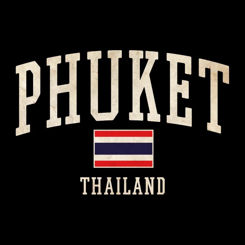 Logo vintage de Phuket Thaïlande