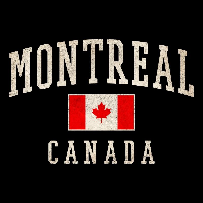 Montreal Canada Distressed Flag