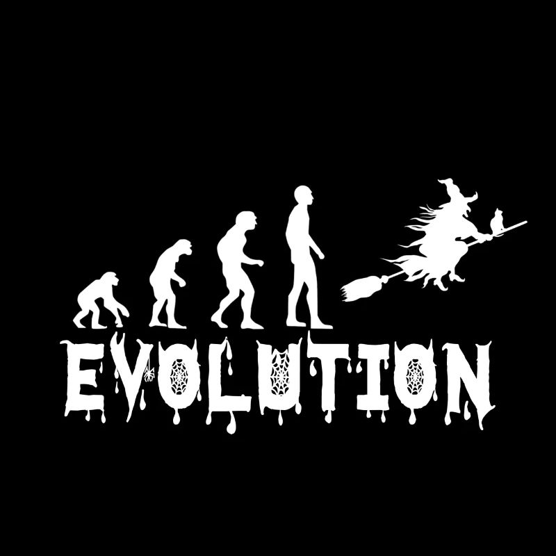 EVOLUTION HEXE Hexerei Zauberin Halloween Geschenk