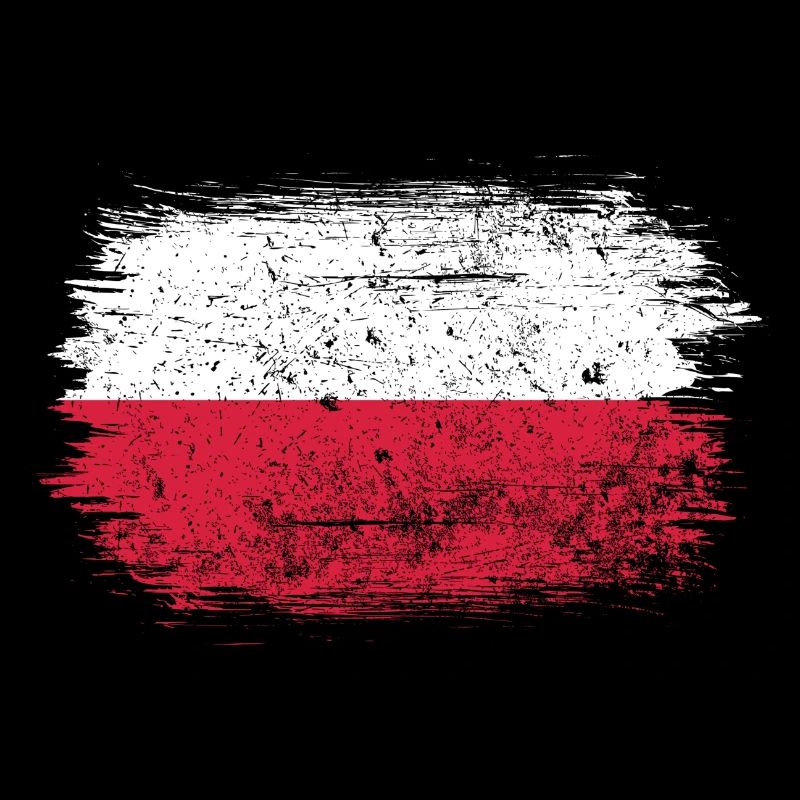 Polish Flag Brush Stroke