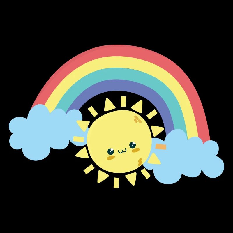 Sunny Rainbow Smile Doodle