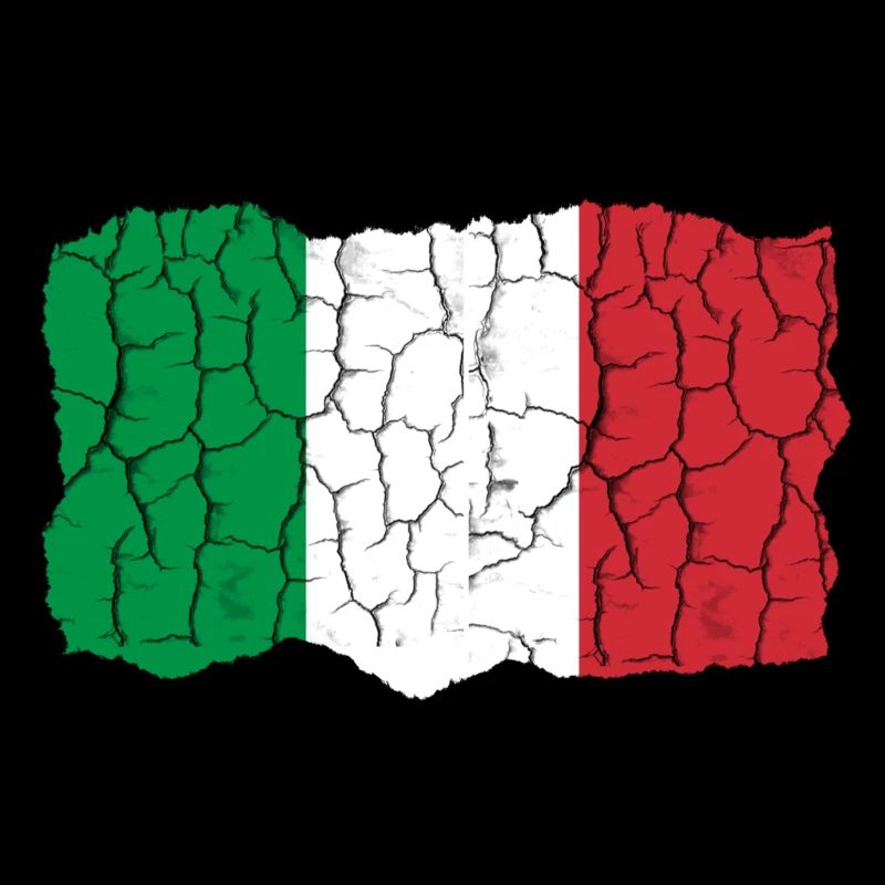 Italy Flag Design Grunge Style