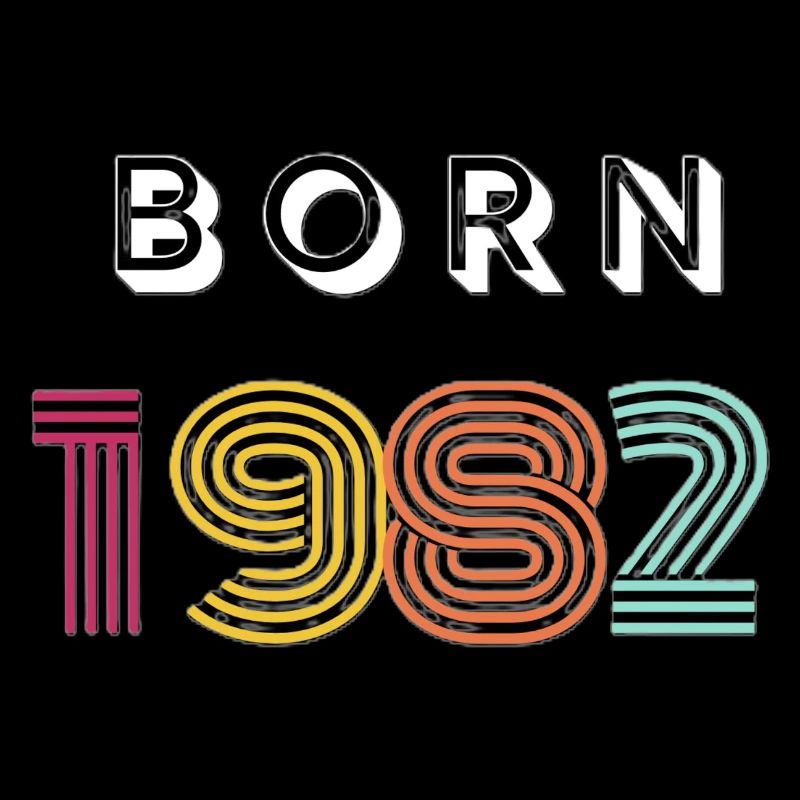 Born 1992 Neon Retro Typo