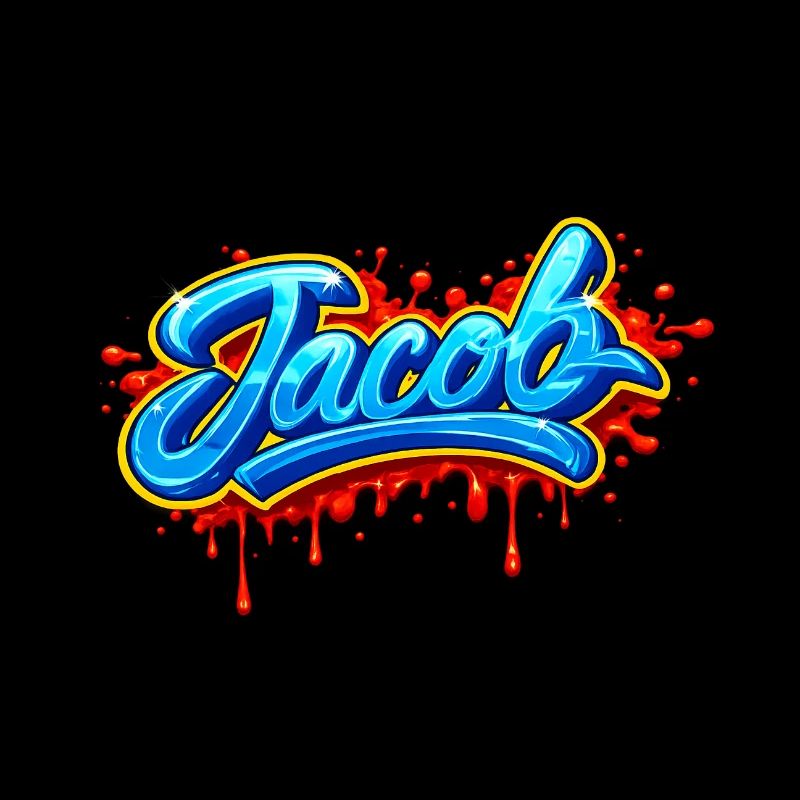 GRAFFITI NAME JACOB FOR PERFECT GIFT PRINTABLE
