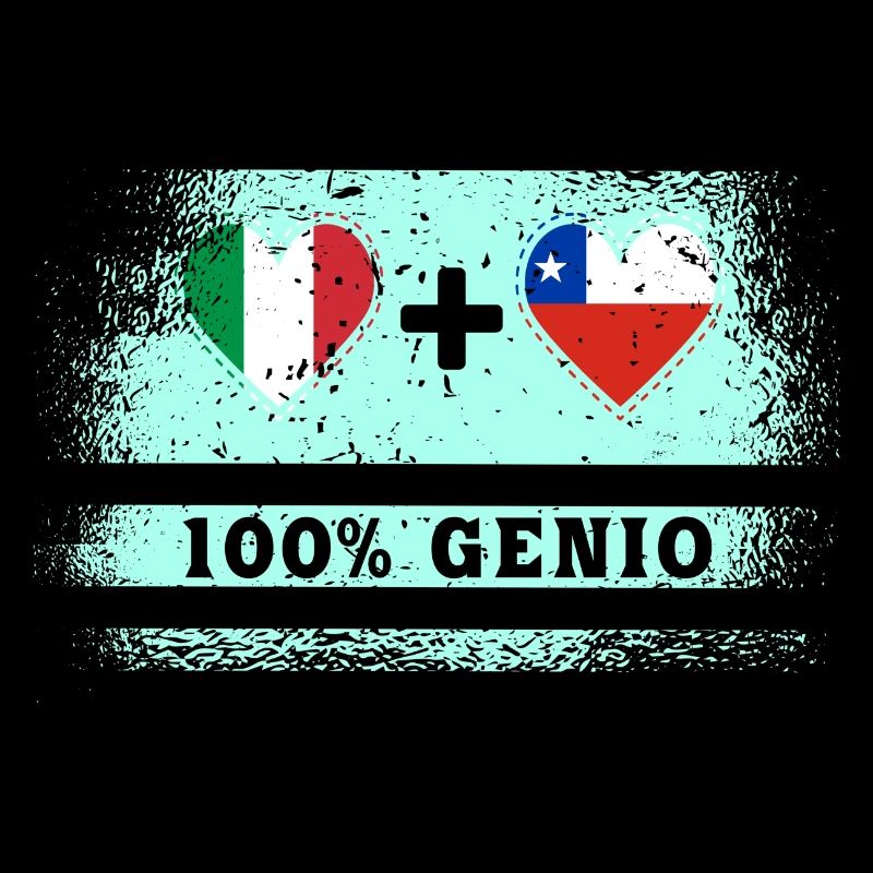 Italy and Chile 100% genius flag