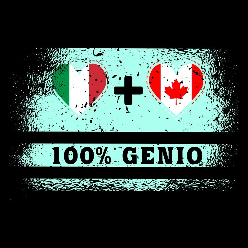 Italy and Canada 100% genius flag