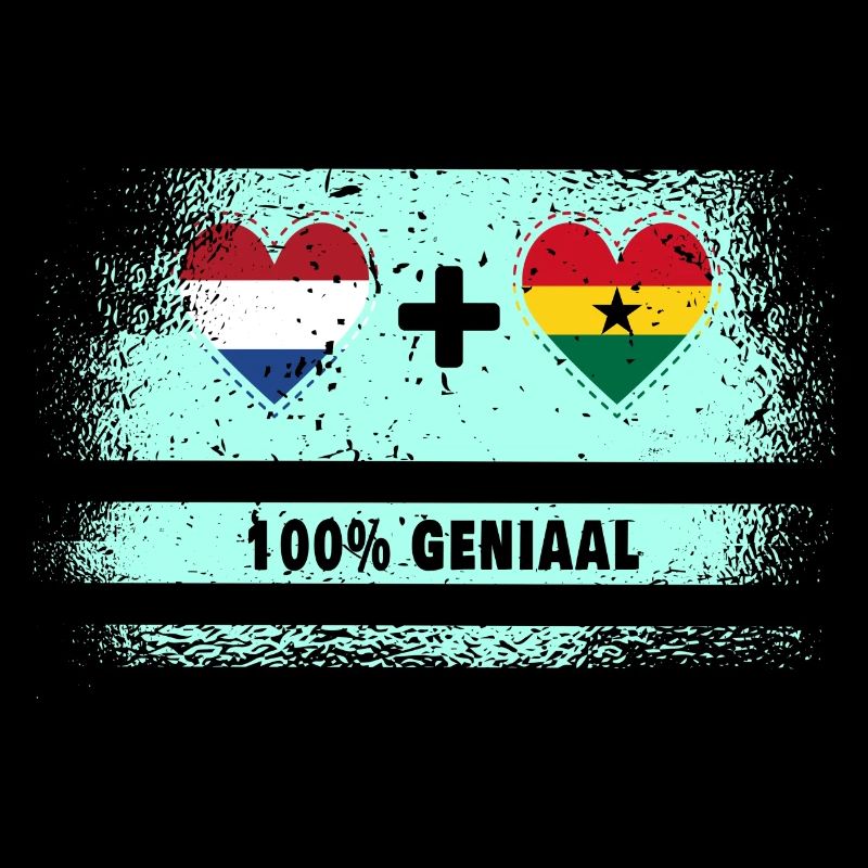Drapeau 100% Genius du Ghana et des Pays-Bas