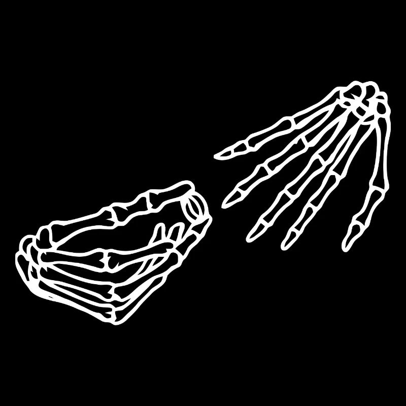 Ethereal Skeleton Hand and Bone Design