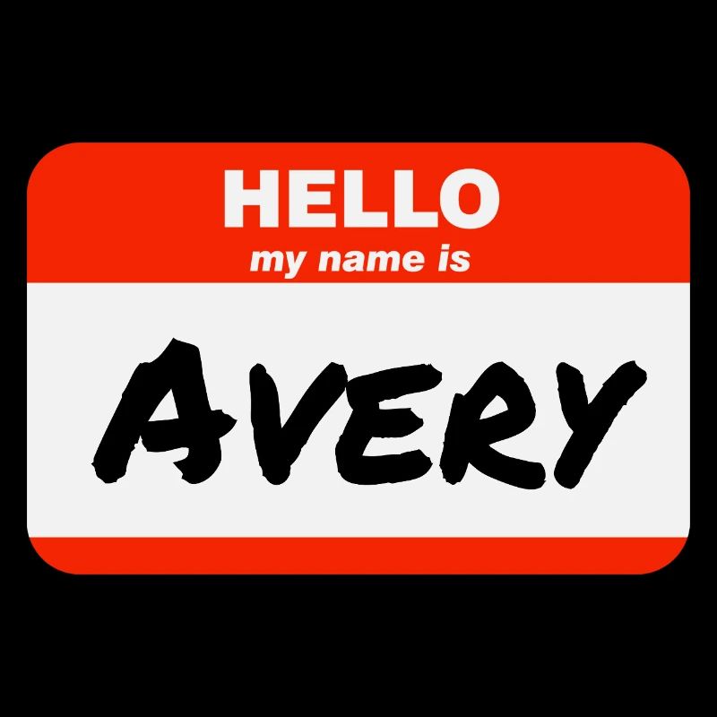 Hello My Name Is Avery Label Name Tag