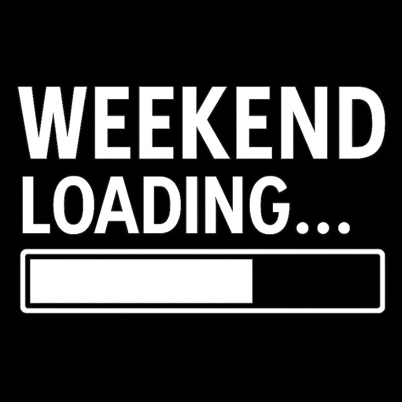 Wochenende Loading... – Lustiges minimalistisches Design