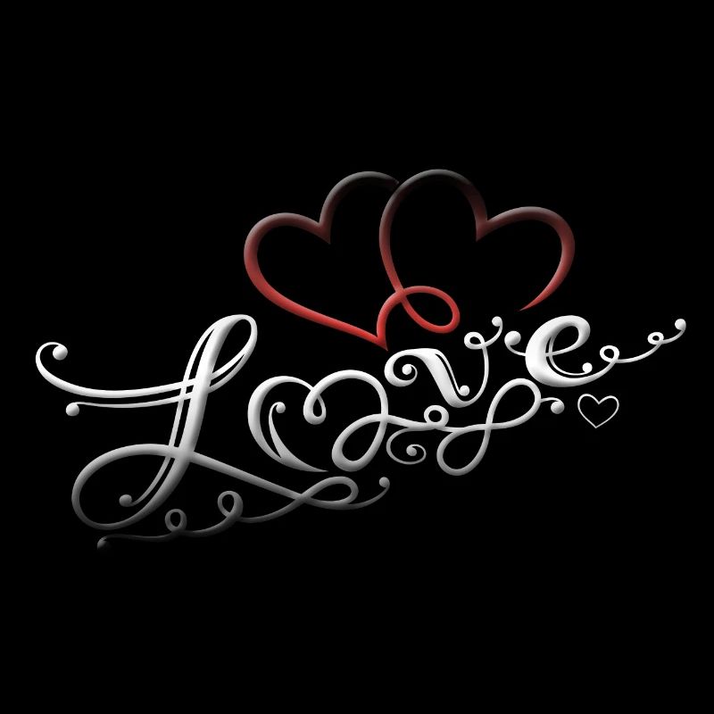 Two hearts with love and infinity symbol