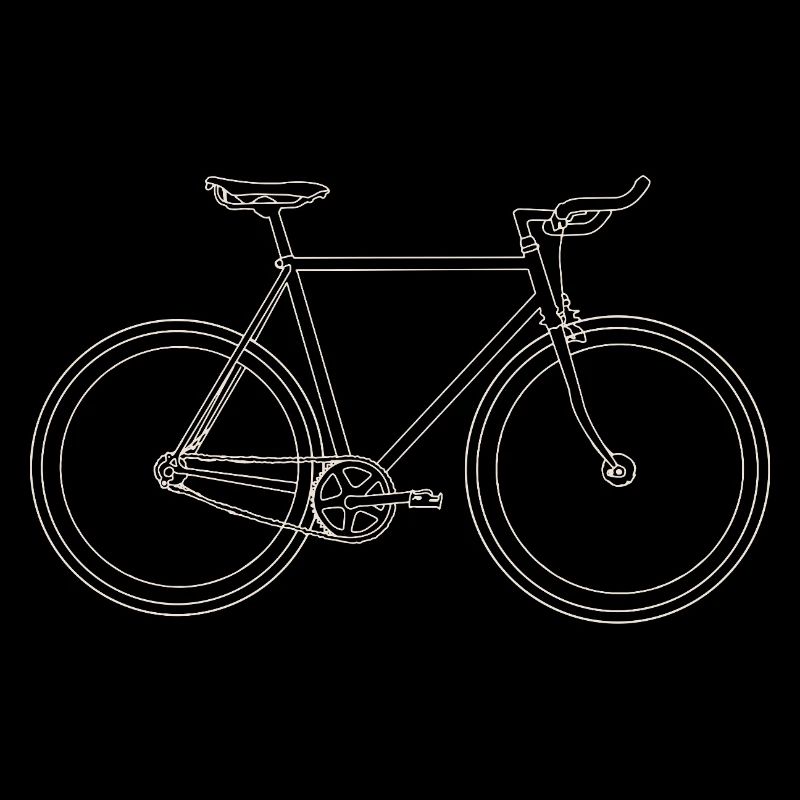 Dessin minimal du trait de vélo