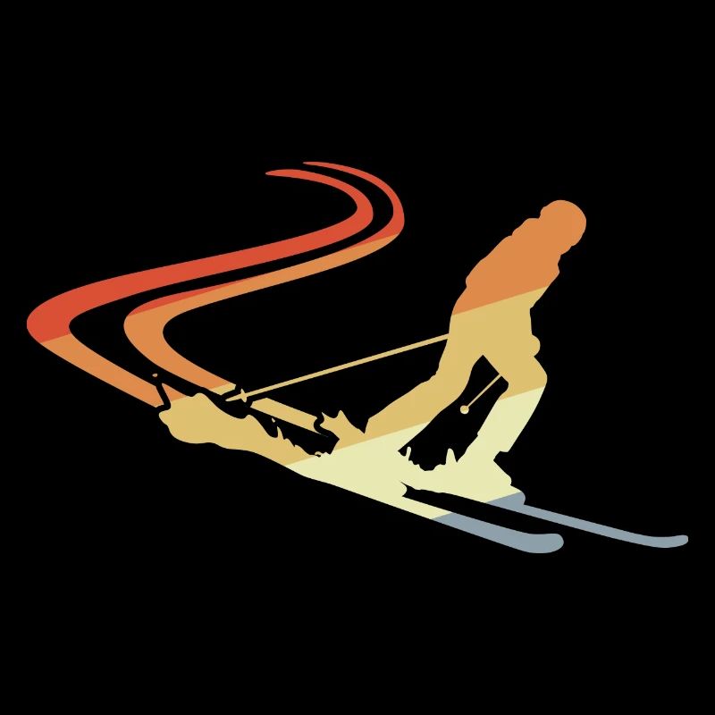 Funny Skier Drawing