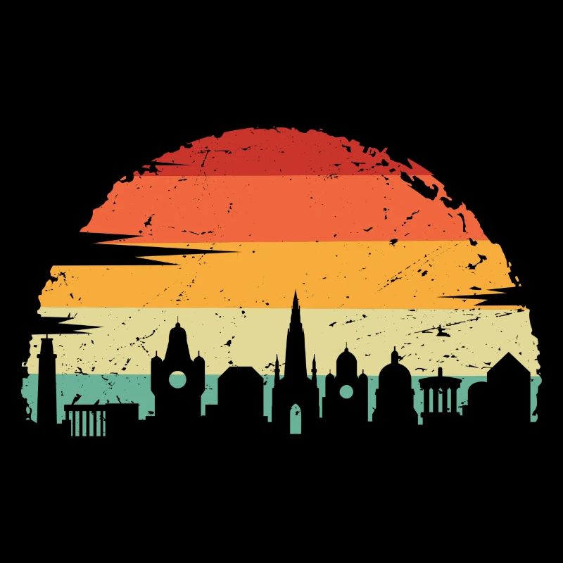 Sunset Rainbow Skyline