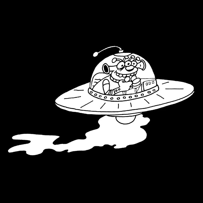 Alien Spaceship (White)