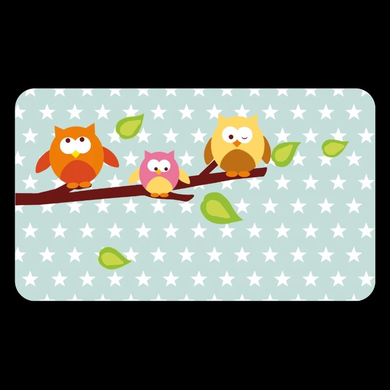 Kleine Eulen mit Sternchen mint | personalisierbar