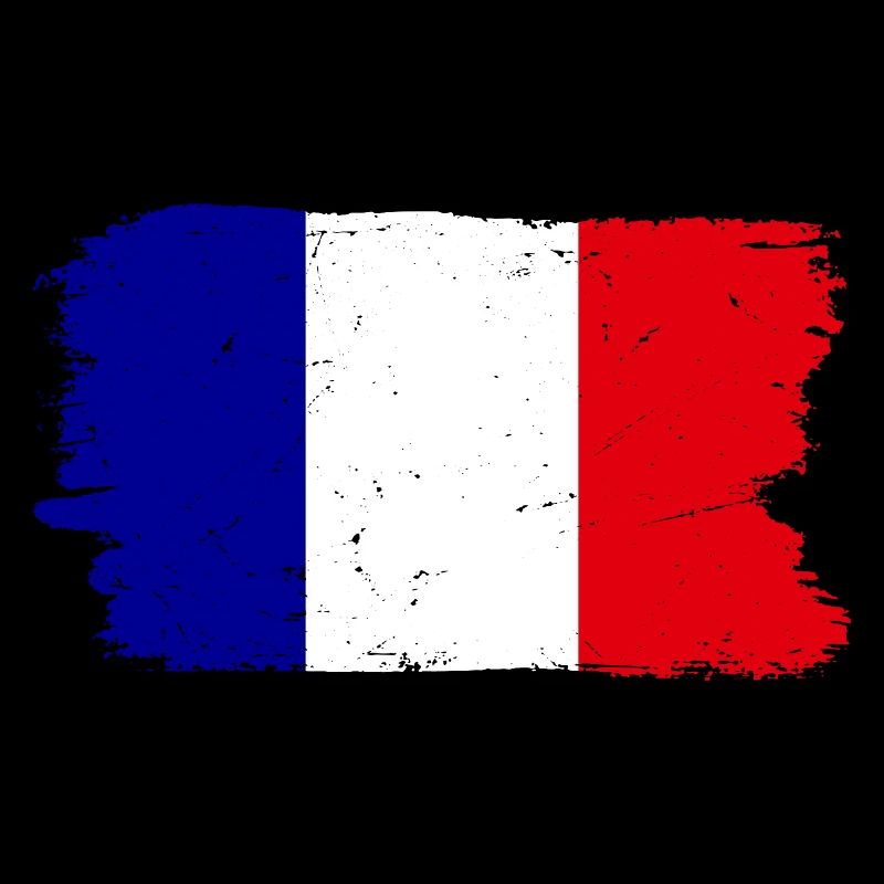 Blue White Red Brush Flag