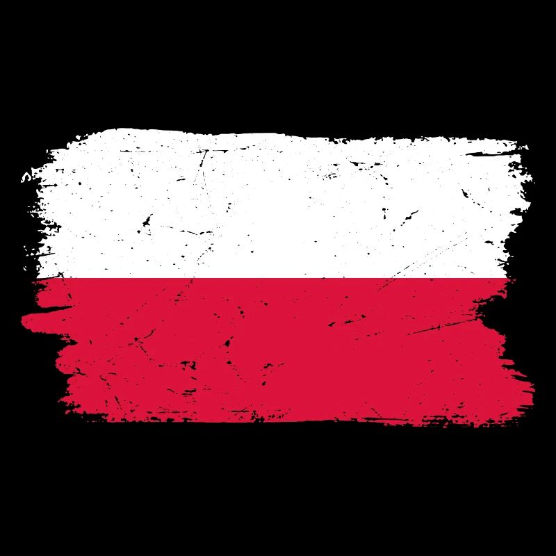 Polish Flag Brush Stroke