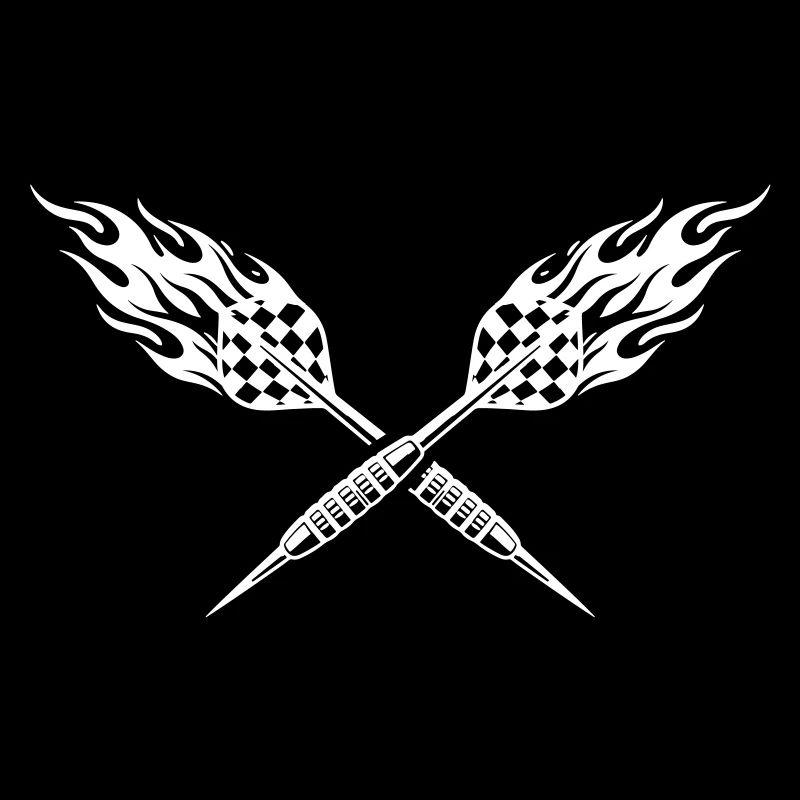 Symbole de fléchettes flammes de fléchette