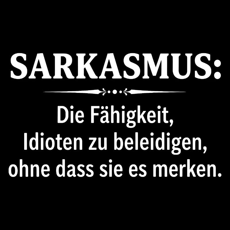 Sarkasmus Fähigkeit Idioten Spruch
