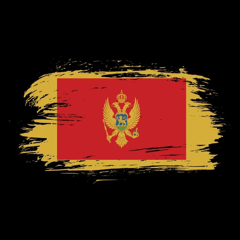 Montenegro vintage flag