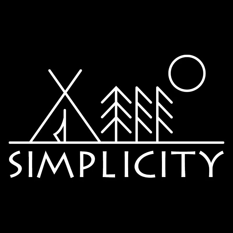 simplicity Wald Bäume Minimalismus Symbol Logo