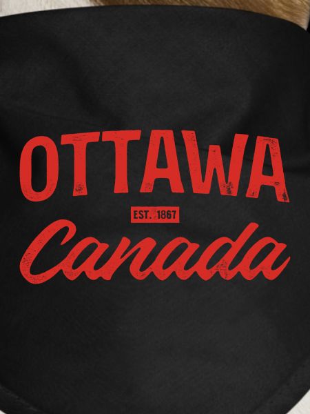 Ottawa Canada Retro Script Red