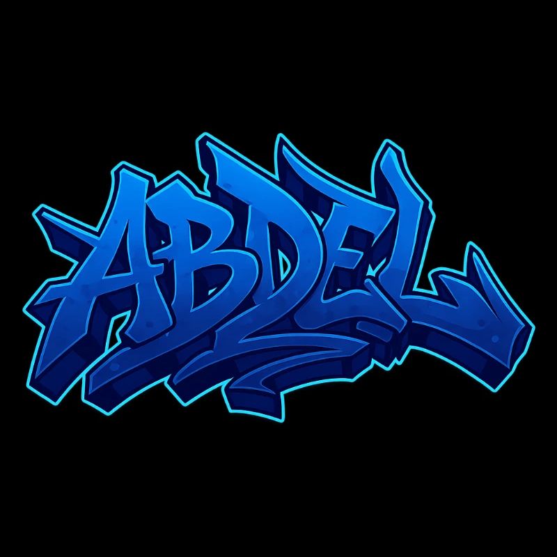 Graffiti Prénom Abdel cadeau idéal imprimable