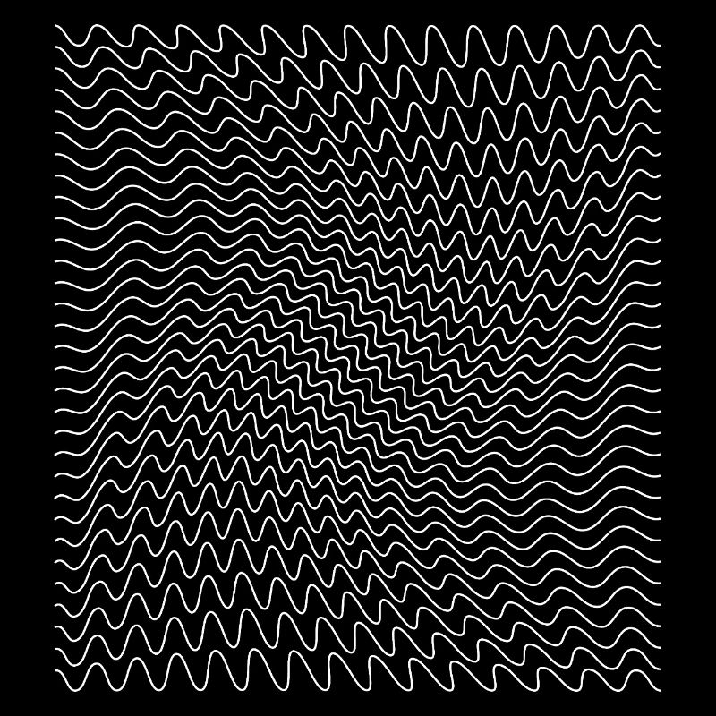 Impression d’illusion d’optique de ligne ondulée dynamique