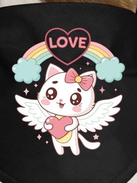Rainbow Love Winged Cat