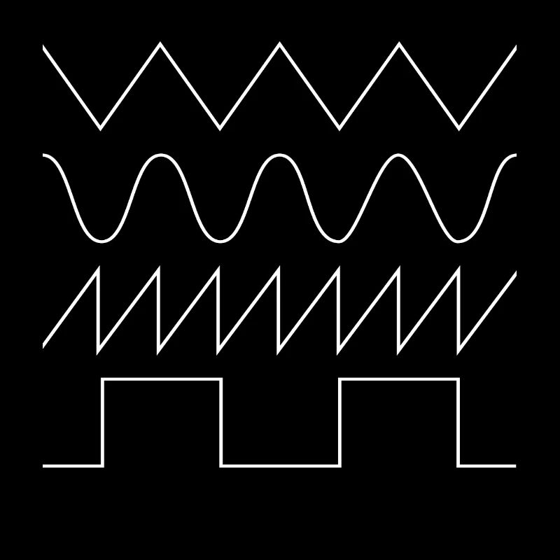Synthesizer Waveforms (white font) #1 