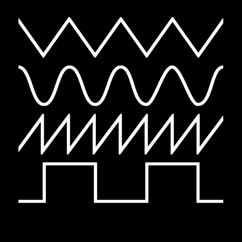 Synthesizer Waveforms (white font) #2