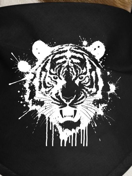 Tiger Splashed Monochrome White