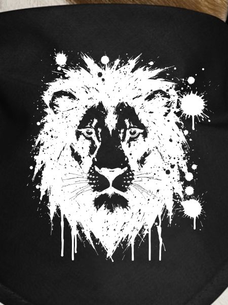 Lion éclaboussures Blanc