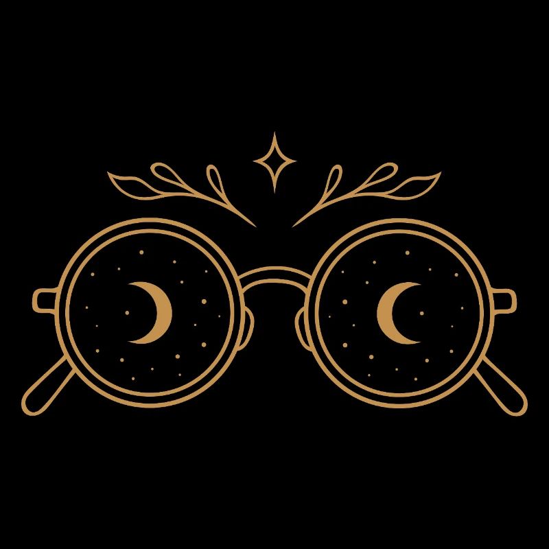 Witchy Glasses with Moons - Midsummer Magic