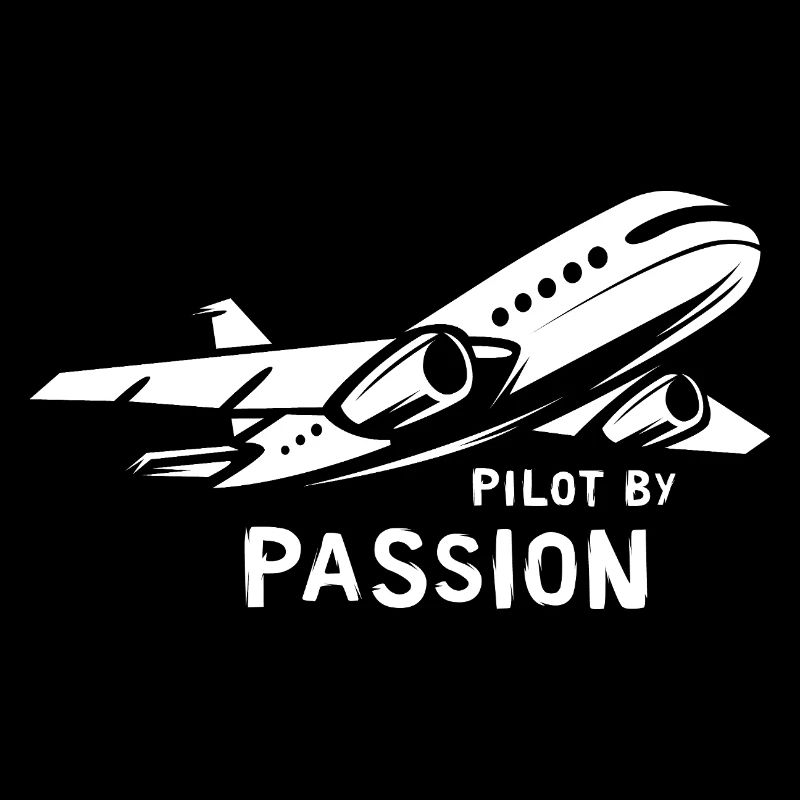 Pilot by Passion - Airplane and Aviation Logo