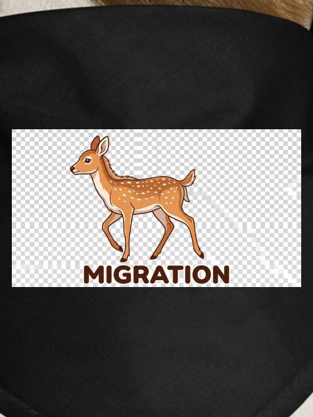 Migration deer illustration