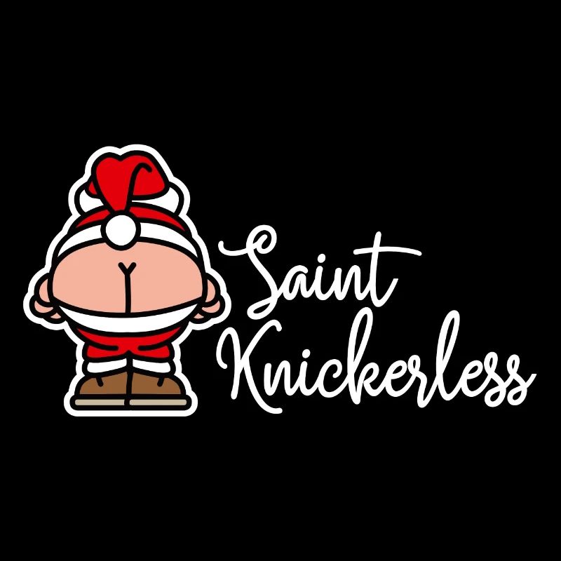 Jeu de mots du Père Noël St. Knickerless coquin Noël