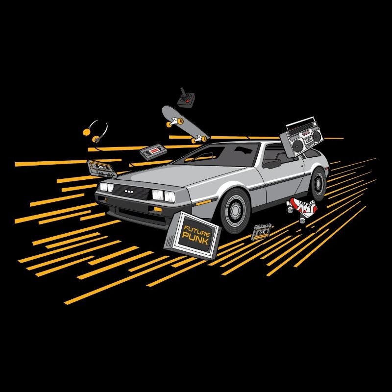 Delorean Oldtimer Youngtimer Retro Future gelb