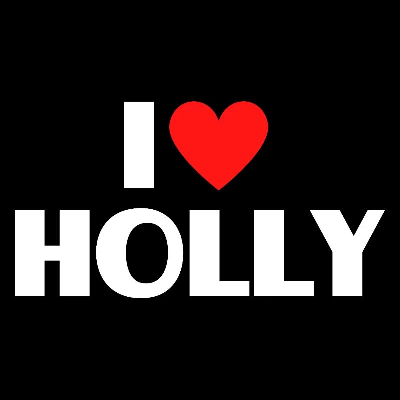 Ich liebe Holly rotes Herz Retro Statement 