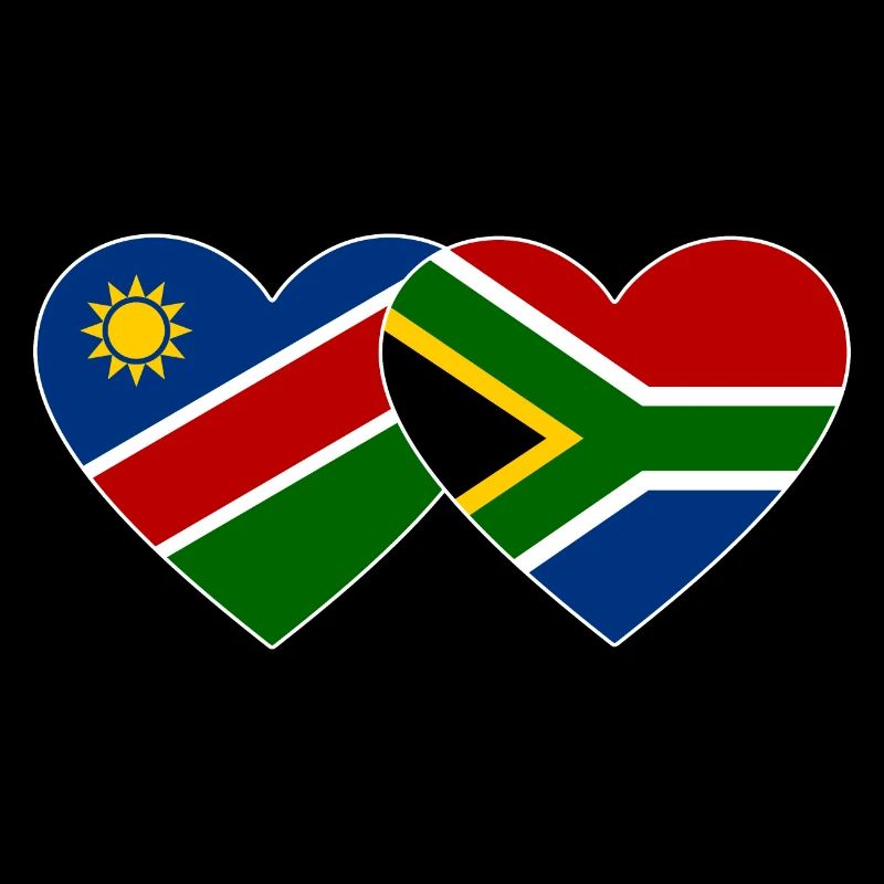 Namibia Südafrika Flagge Herz