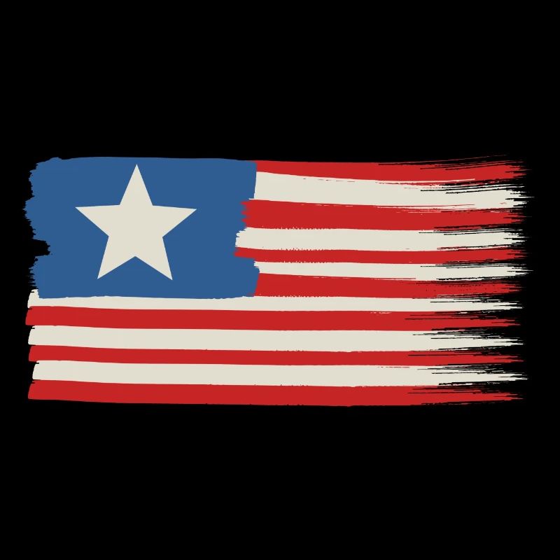 One star Usa flag