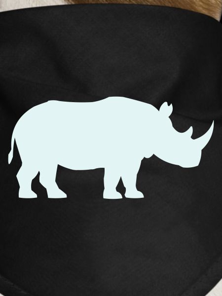 Pastel Rhino Silhouette