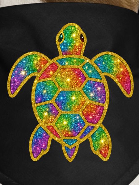 Rainbow Glitter Turtle