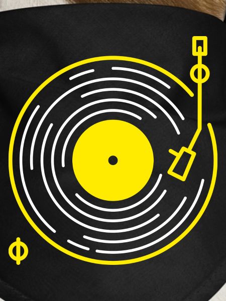 Retro Turntable Line Art