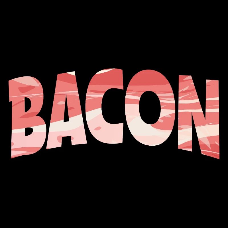 Backward Turned Bacon Illustration