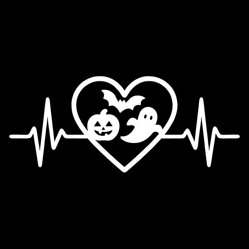 Halloween Heart Pumpkin Ghost Bat