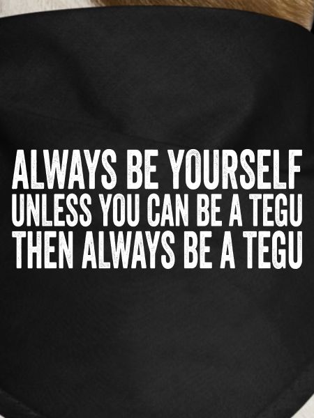 Always be yourself – Tegu.